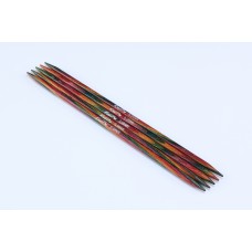 Спицы чулочные Symfonie 2 5мм/20см, ламинированная береза, многоцветный, KnitPro, 55048