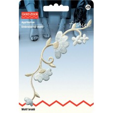 Термоаппликация Гирлянда из цветов, белый/кремовый цв., 130*40мм, Prym, 926149