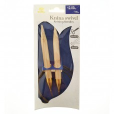 Спицы круговые Knina Swivel 12мм/100см, бамбук, натуральный, Tulip, KS-1001200