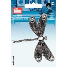 Термоаппликация Стрекоза черн./бел. цв. 926370