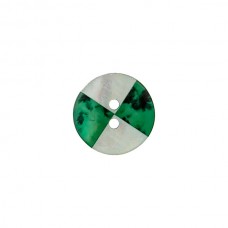 Пуговица с 2 отверстиями, размер 15мм, перламутр, зеленый, Union Knopf by Prym, U0453838015002601-20