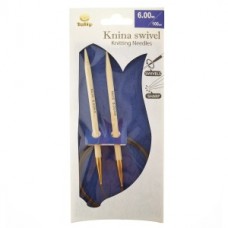 Спицы круговые Knina Swivel 6мм/100см, бамбук, натуральный, Tulip, KS-1000600