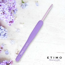 Крючок для вязания с ручкой ETIMO Murasaki 4,5мм, алюминий/пластик, фиолетовый, Tulip, TEM-075e