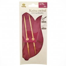 Спицы круговые Knina Swivel 3,75мм/80см, бамбук, натуральный, Tulip, KS-800375