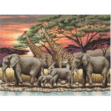 Набор для вышивания Maia African Sunset 30*40см, MEZ, 5678000-01026