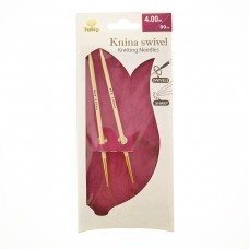 Спицы круговые Knina Swivel 4мм/80см, бамбук, натуральный, Tulip, KS-800400