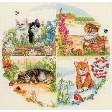 Набор для вышивания Anchor Cats And Seasons 30*30см, MEZ, PCE895