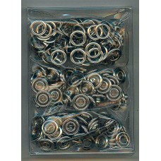 Кнопки Джерси, диаметр 10мм, никелированная латунь, серебристый, Prym, 3803-50