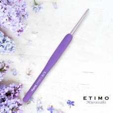 Крючок для вязания с ручкой ETIMO Murasaki 3мм, алюминий/пластик, фиолетовый, Tulip, TEM-050e