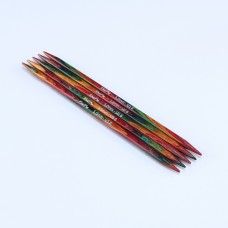 Спицы чулочные Symfonie 2 5мм/15см, ламинированная береза, многоцветный, KnitPro, 55030