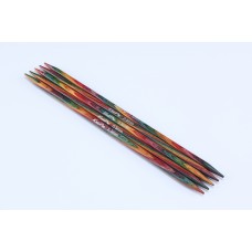 Спицы чулочные Symfonie 2 5,5мм/20см, ламинированная береза, многоцветный, KnitPro, 55049