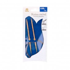 Спицы круговые Knina Swivel 4мм/100см, бамбук, натуральный, Tulip, KS-1000400
