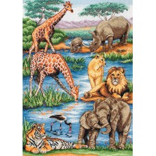 Набор для вышивания Maia African Wildlife 42*29см, MEZ, 5678000-01212