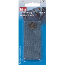 Расширитель пояса с пуговицей 80*35мм (80% хлопок, 20% полиэстер), индиго, Prym, 417612