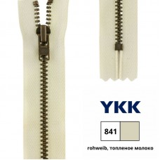 Застежка-молния тип 3 (4,5мм), неразъемная, длина 8см, YKK, 0643475/8 (841 грязно-белый)