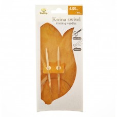 Спицы круговые Knina Swivel 4мм/40см, бамбук, натуральный, Tulip, KS-400400