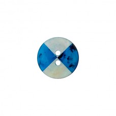 Пуговица с 2 отверстиями, размер 15мм, перламутр, синий, Union Knopf by Prym, 0453838015006601