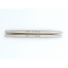 Спицы съемные мини Petite Mindful 2,75мм/5см, нержавеющая сталь, серебристый, KnitPro, 36274