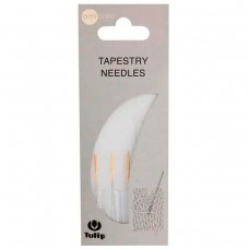 Иглы ручные для шитья пряжей, круглый наконечник, размер 0,89*39,5мм (N 23), сталь, Tulip, AC-041e