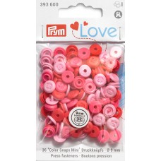 Серия Prym Love - Набор кнопок Color Snaps Mini с имитацией стежка, диаметр 9мм, Prym, 393600