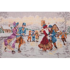 Набор для вышивания Maia Skaters at Christmas 20*30см, MEZ Венгрия, 5678000-05045