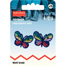 Термоаппликация Синие бабочки 20*27мм, 100% полиэстер, 2шт в упаковке, Prym, 925221