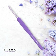 Крючок для вязания с ручкой ETIMO Murasaki 3,25мм, алюминий/пластик, фиолетовый, Tulip, TEM-055e