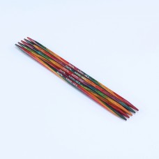 Спицы чулочные Symfonie 2 4мм/15см, ламинированная береза, многоцветный, KnitPro, 55028