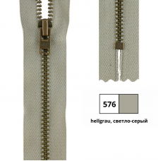 Застежка-молния тип 3 (4,50мм), неразъемная, длина 10см, YKK, 0643475/10 (576 светло-серый)