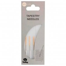 Иглы ручные для шитья пряжей, круглый наконечник, размер 1,24*48,5мм (N 18), сталь, Tulip, AC-039e
