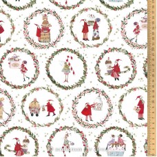 Ткань Рождественские угощения, ширина 145см, 100% хлопок, Acufactum Ute Menze, 3523-915