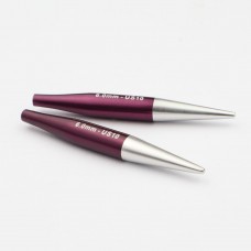 Спицы съемные мини Zing 6мм/5см, алюминий, фиолетовый бархат, 2шт в упаковке, KnitPro, 47549