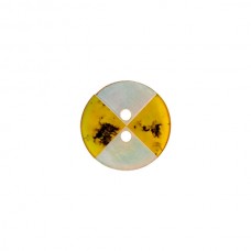Пуговица с 2 отверстиями, размер 15мм, перламутр, желтый, Union Knopf by Prym, U0453838015003801-20