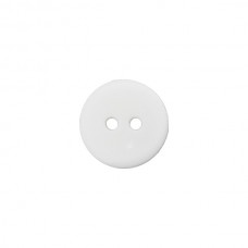 Пуговица с 2 отверстиями, размер 11мм, пластик, белый, Union Knopf by Prym, 0023289011001201
