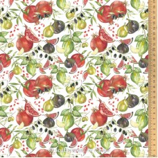Ткань Средиземноморские фрукты, ширина 145см, 100% хлопок, Acufactum Ute Menze, 3523-882