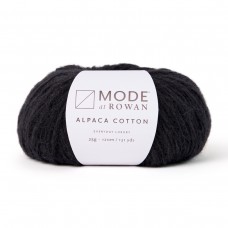 Alpaca Cotton /Альпака Коттон/ пряжа Mode at Rowan, M100002 (010, noir (нуар), черный, New!)