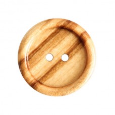 Пуговица с 2 отверстиями, размер 15мм, дерево, бежевый, Union Knopf by Prym, U0453246015001601-30