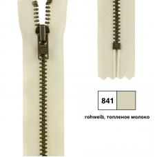 Застежка-молния тип 3 (4,5мм), неразъемная, длина 18см, YKK, 0643475/18 (841 грязно-белый)