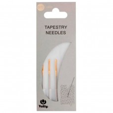Иглы ручные для шитья пряжей, круглый наконечник, размер 1,35*54,5мм (N 17), сталь, Tulip, AC-038e