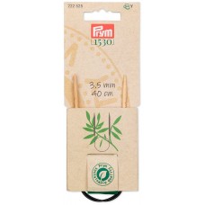 Серия Prym 1530 - Спицы круговые укороченные 3,5мм/40см, бамбук, натуральный, Prym, 222525