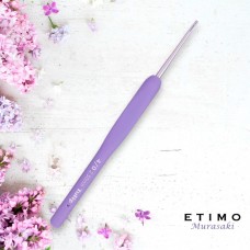 Крючок для вязания с ручкой ETIMO Murasaki 2,5мм, алюминий/пластик, фиолетовый, Tulip, TEM-040e