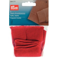 Манжеты трикотажные, красный, 65%полиэстер, 35%хлопок, 2шт в блистере 994371
