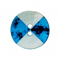 Пуговица с 2 отверстиями, размер 20мм,перламутр, синий, Union Knopf by Prym, U0453838020006601-15