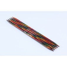 Спицы чулочные Symfonie 2 6мм/20см, ламинированная береза, многоцветный, KnitPro, 55050