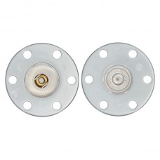 Кнопки пришивные, диаметр 20мм, металл/пластик, прозрачный, Union Knopf by Prym, 0019630020001001