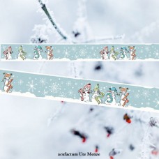 Тесьма декоративная Снеговики, ширина 16мм, Acufactum Ute Menze,