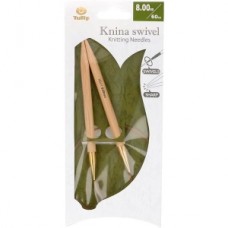 Спицы круговые Knina Swivel 8мм/60см, бамбук, натуральный, Tulip, KS-600800
