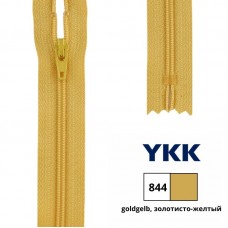Застежка-молния витая тип 3 (4,15мм), неразъемная, длина 50см, YKK, 0561179/50 (844 золотисто-желтый)