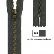 Застежка-молния тип 3 (4,50мм), неразъемная, длина 14см, YKK, 0643475/14 (182 асфальтно-серый)