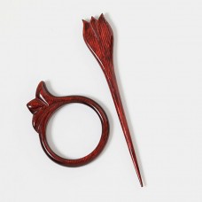 Застежка фибула, серия Flora - Тульпан, ламинированный бук, KnitPro, 20931